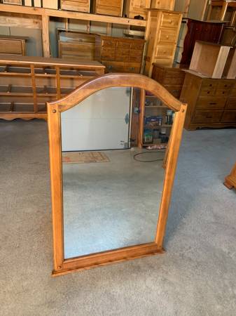 Nice Solid Maple Wood Mirror #3 1