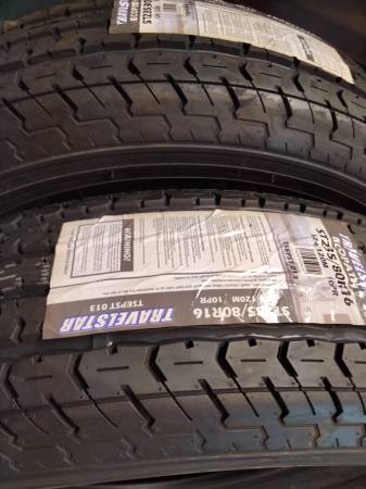 New.  16 inch trailer tires. Load E. 10 ply. 1