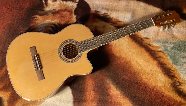 Used Deviser L33ON-39 Classical Cutaway 3/4 Acoustic Electric Guitar 1
