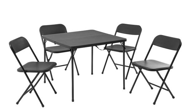 🪑 NEW IN BOX! Folding Table & 4 Chairs – Complete Set 1