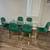 Green gold velvet glass dining set 3 thumbnail
