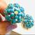 Blue clip on boutique earrings - new 2 thumbnail