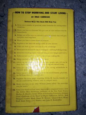 Dale Carnegie How to Stop Worrying & Effective Speaking Course Book - $25 (Madison)63471318705667122