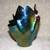 Iridescent Folded Handkerchief Glass Vase Artist Made 1 thumbnail
