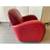 Art Deco Modern Red Leather Swivel Lounge Chairs 4 thumbnail