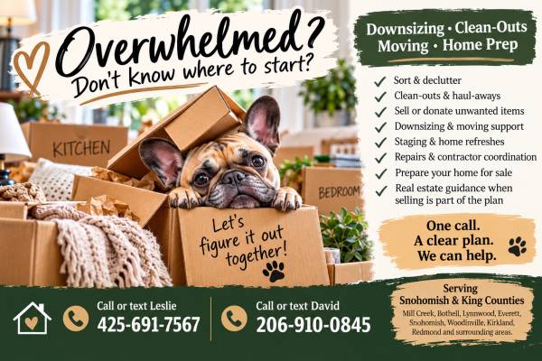 Don’t Know Where to Start? Downsizing • Clean-Outs • Moving • Home Prep 1