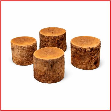 Organic Modern Live Edge Tree Side Tables/stools, Set Of Four 1