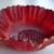 Vintage Imperial Glass blood red satin slag ruffled bowl...grape and c 1 thumbnail
