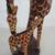 Vtg. Hand Carved Wooden Giraffe Mom & Baby African Folk Art 12" Tall 2 thumbnail
