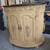 small brass sink mounted in a half moon vanity with black stone top 14 thumbnail