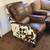 Genuine Buffalo Leather Hide & Cow Hide Wrapped 8 ft Couch Armchair 8 thumbnail
