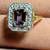 Vintage Natural Emerald Cut Iolite 14K Ring with Diamonds 17 thumbnail
