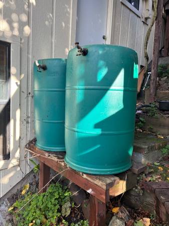 Updated: Plastic water/rain barrels 1