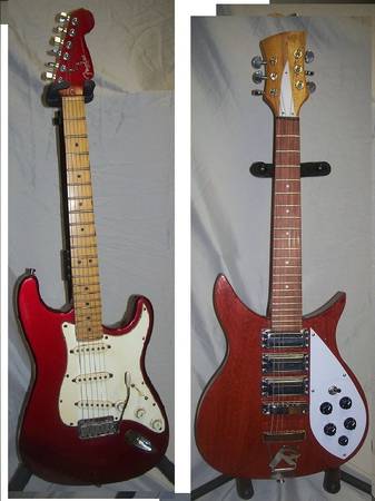 Fender USA 95 Stratocaster red headstock,Lennon Rickenbacker 325 copy 1