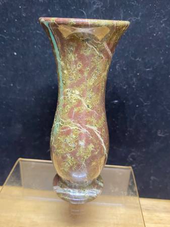 Old Stone Vase With Jade Veins 4.5 in. 1