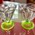 Pair Anchor Hocking Parfait Glass, Ice Cream Glass, Uranium Glass base 1940’s 4 thumbnail