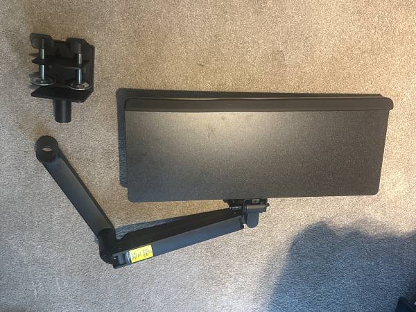 Computer pneumatic keyboard tray and cable management tray 1
