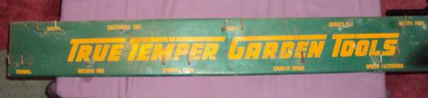 TRUE TEMPER GARDEN TOOL STORE SIGN - METAL SIGN - VINTAGE - 1960'S 1