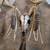 native American style painted deer skull 2 thumbnail