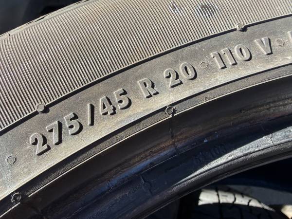 Tesla Model X Tire 275/45/20 Continental (1 Only) Like New $100.00 1