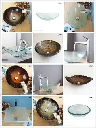 Tempered Glass Sink Design Glass Vessel Sinks on sale from $49 1