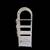 Retro MCM White Wicker Arched Shelf 5 thumbnail