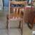 4 Antique Wooden Chairs, 2-Button Detail 3 thumbnail