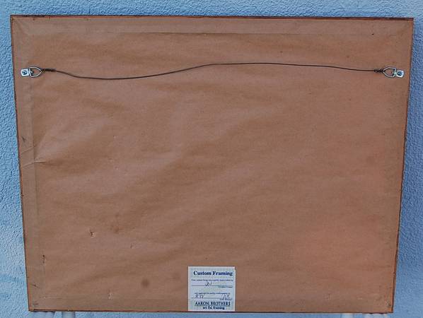 Impresión enmarcada de la acuarela de 1886 "Esperando un Chinook" por C.M. Russell - $28 (Escondido)63471143548033123