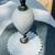 VINTAGE Milk glass hobnail lamp  with shade 3 thumbnail