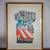 Vintage collage in maple wood frame mounted behind glass, signed 2 thumbnail
