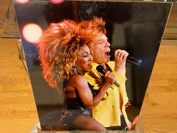 Mick Jagger Tina Turner original photograph at Aids concert 16x20" 1