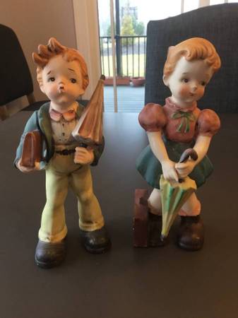 Vintage Boy and Girl Bisque Figures 1