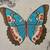 Large Scale Embroidered Butterfly Upholstery Fabric Material 1 3/4 yds 8 thumbnail