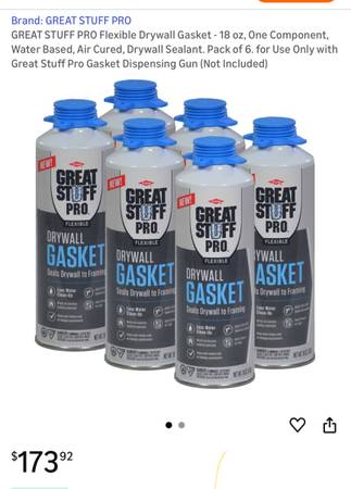 Great stuff drywall gasket 5 1/2 cans 1