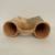 Vintage Weller Pottery Wild Rose Double Vase w/ Handle in Peach/Pink/Green Color 9 thumbnail