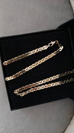 14k solid gold set and separate 2nd bracelet 1
