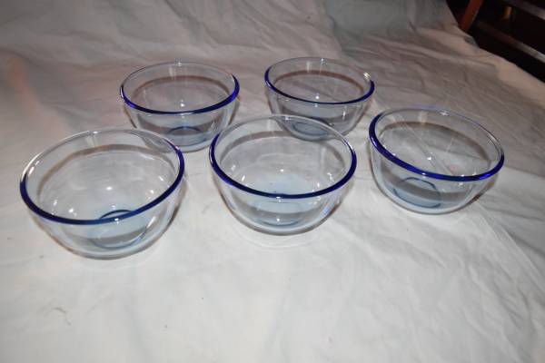 Blue Tint Bowls qty 5 1