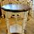 Pickled Off White Accent Table w/Dark Wood Top 1 thumbnail