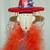 metal art DOLL ~ 24” tall ~ Silvestri ~ red hat, red boa 1 thumbnail