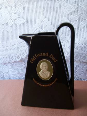 Vintage Old Grand-Dad Barware Water Pitcher 1