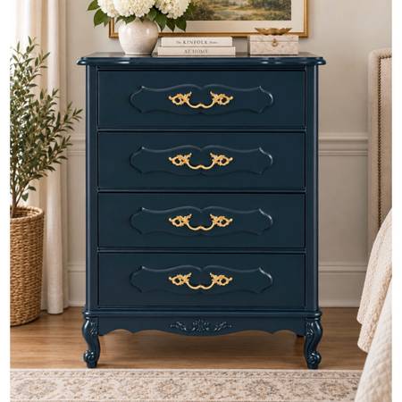 French Provincial Navy Refinished Tall Dresser - general for sale - by owner