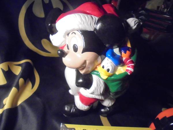 MICKEY MOUSE as SANTA CLAUS Large Ceramic!! Mint!! $25.00 1