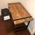 47” Brown/Black Computer Desk Wood/Steel with Under-Desk Keyboard Tray 13 thumbnail