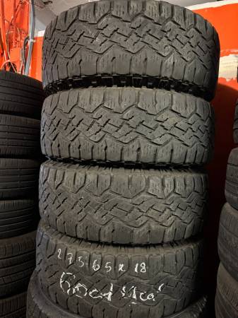 18" Tires Set of Used 275/65R18 Goodyear 1