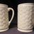 Belleek Himself & Herself Tall Mugs Woven Texture & Shamrocks 4 1/2" 1 3 thumbnail