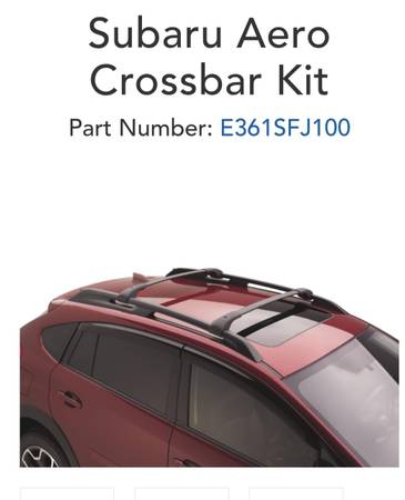 Subaru Impreza and Crosstrek crossbar kit 1