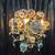 1980s Floral Tole Chandelier w/New Custom One-of-a-Kind Rustic Patina 4 thumbnail