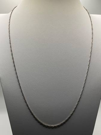 Sterling Silver Diamond Cut Spiga 26” Necklace 1