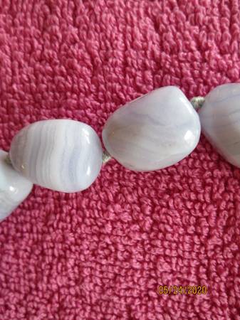 Lace Blue Agate Chunky Beaded Necklace - $100 (Upper East Side)63471376138753122