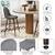 BLACK FRIDAY SALE! Homy Casa·Charlton 26"Counter Bar Stools 2PC Grey 5 thumbnail